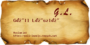 Gáll László névjegykártya
