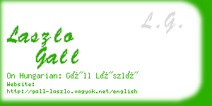 laszlo gall business card